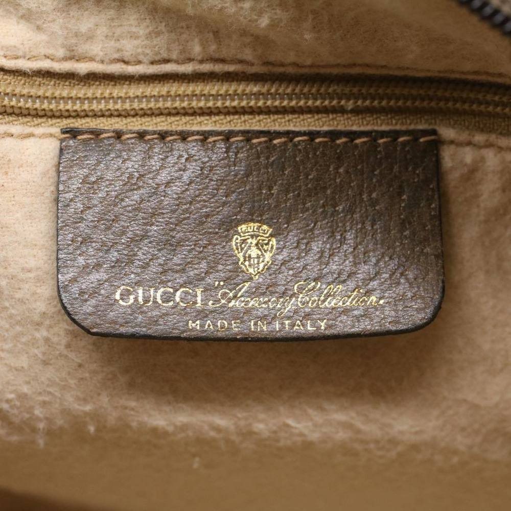 GUCCI GG Canvas Web Sherry Line Boston Bag Beige Red 3902006 Auth bs7253 - Picture 15 of 16